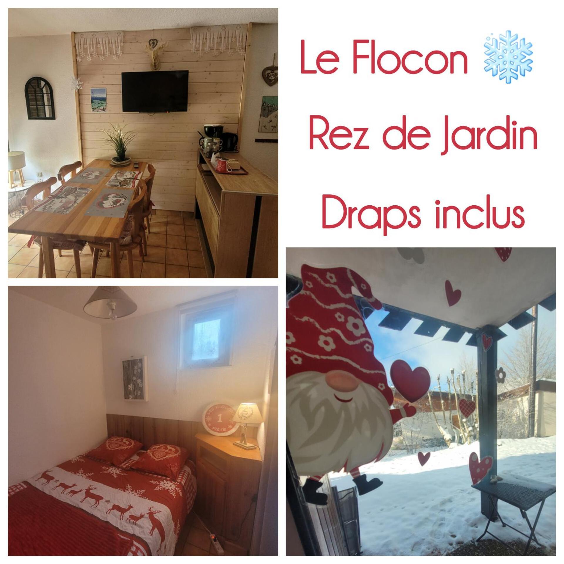 Appartement Le Flocon, Joli Petit Cocon 4 Pers En Rez De Jardin Draps Inclus Les Rousses Buitenkant foto